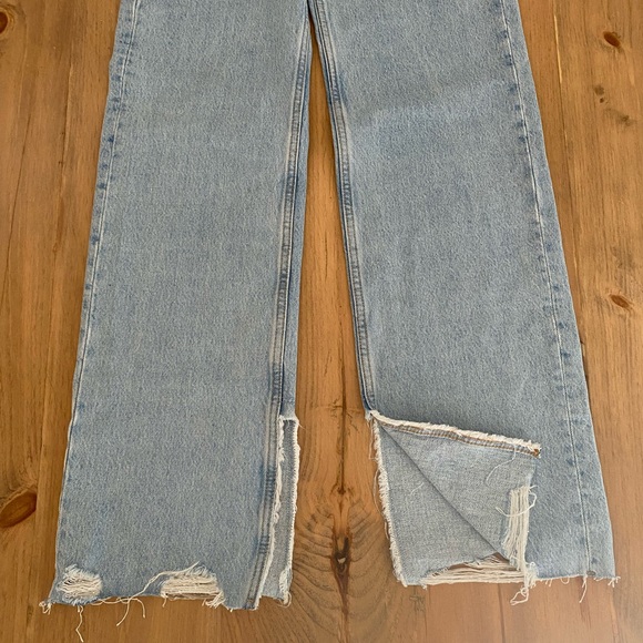 Zara Full Length Split Jeans NWOT - Picture 3 of 4